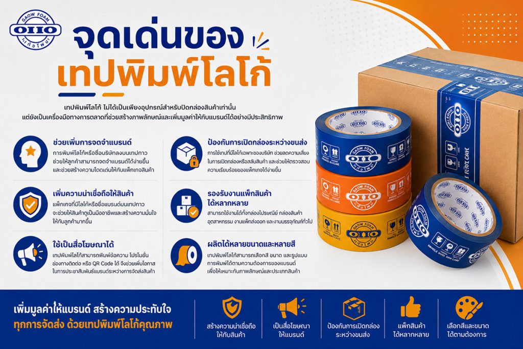 จุดเด่นของเทปพิมพ์โลโก้