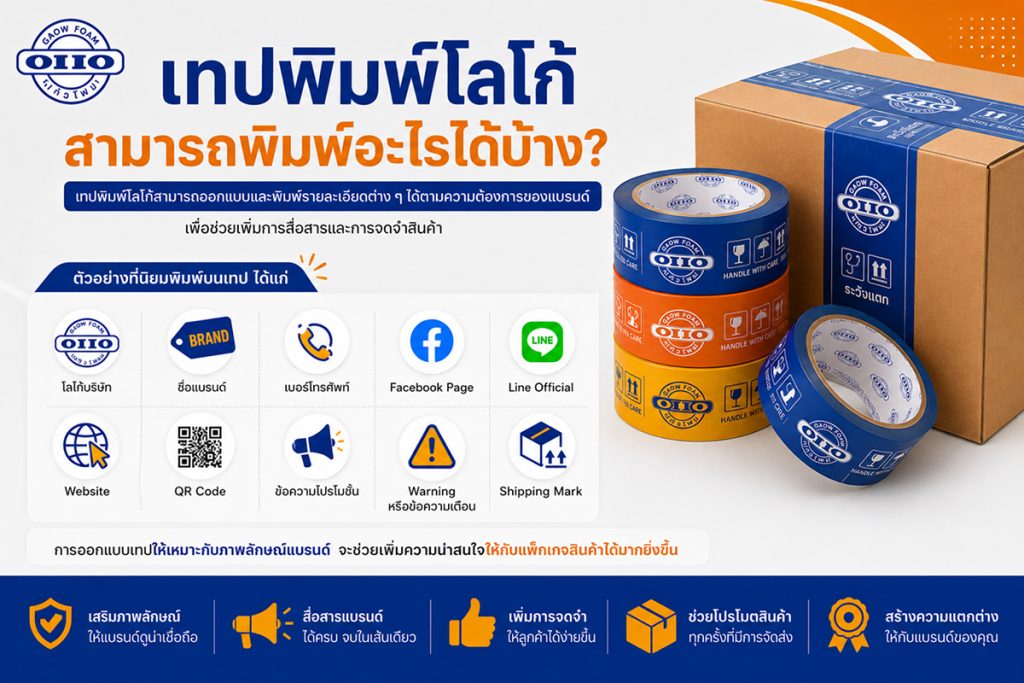 เทปพิมพ์โลโก้สามารถพิมพ์อะไรได้บ้าง?