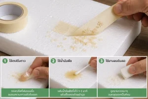 ทำไม "เทปหนังไก่" แกะแล้วทิ้งคราบกาวเหนียว? พร้อมวิธีแกะออกแบบเนื้อโฟมไม่เสีย